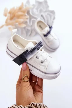 Dziewczęce|Chłopięce>Big Star Shoes Dziecięce Niskie Trampki BIG STAR JJ374075 Białe