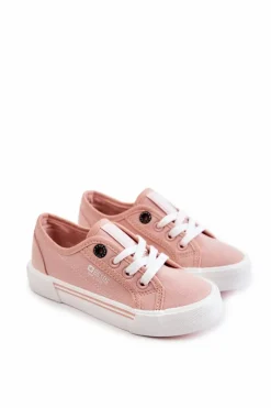 Sale Big Star Shoes Dziecięce Niskie Trampki Big Star JJ374171 Różowe