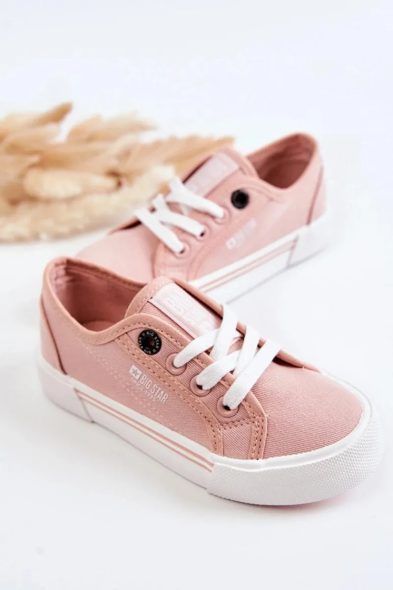 Sale Big Star Shoes Dziecięce Niskie Trampki Big Star JJ374171 Różowe