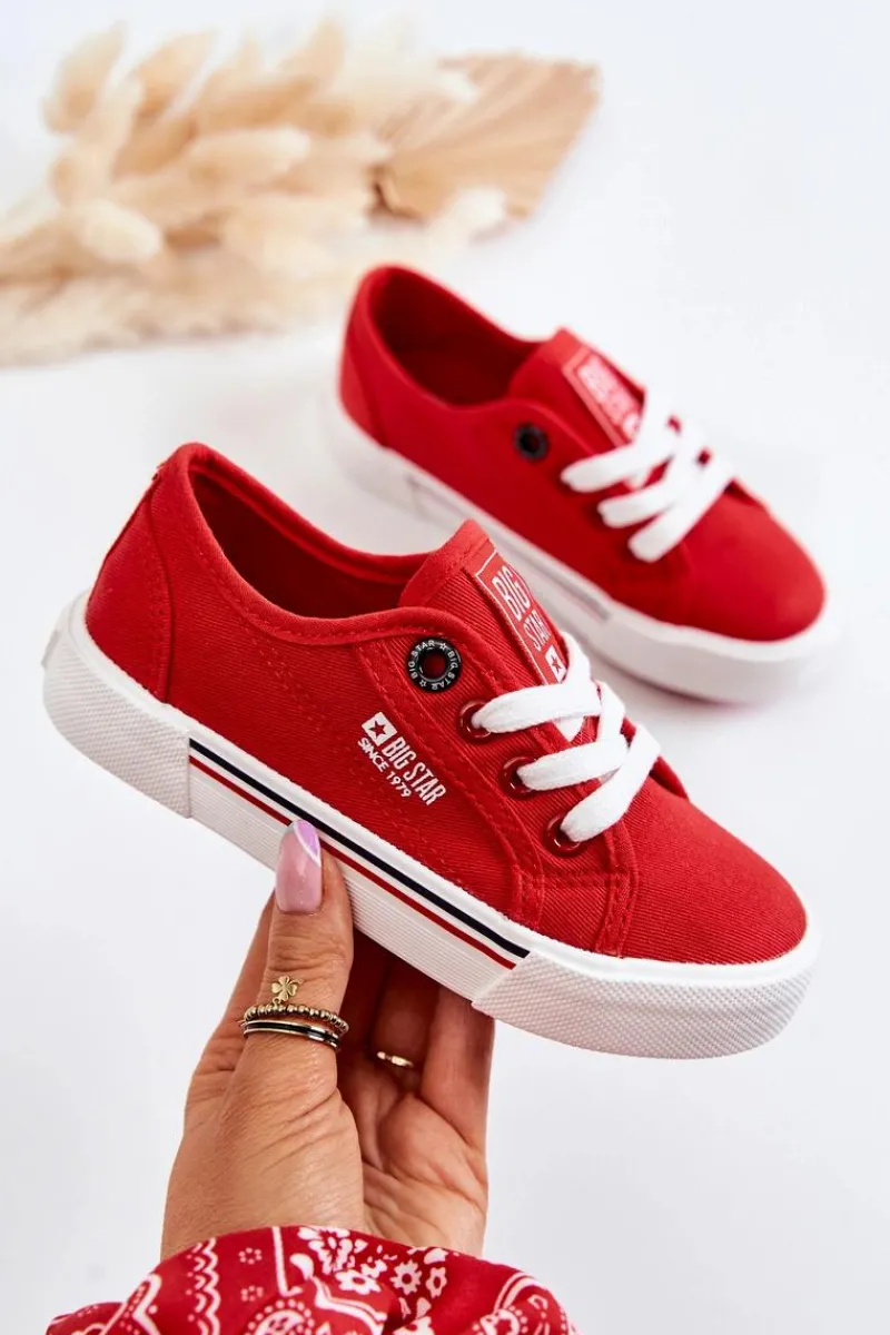 Chłopięce|Dziewczęce>Big Star Shoes Dziecięce Niskie Trampki Big Star JJ374172 Czerwone