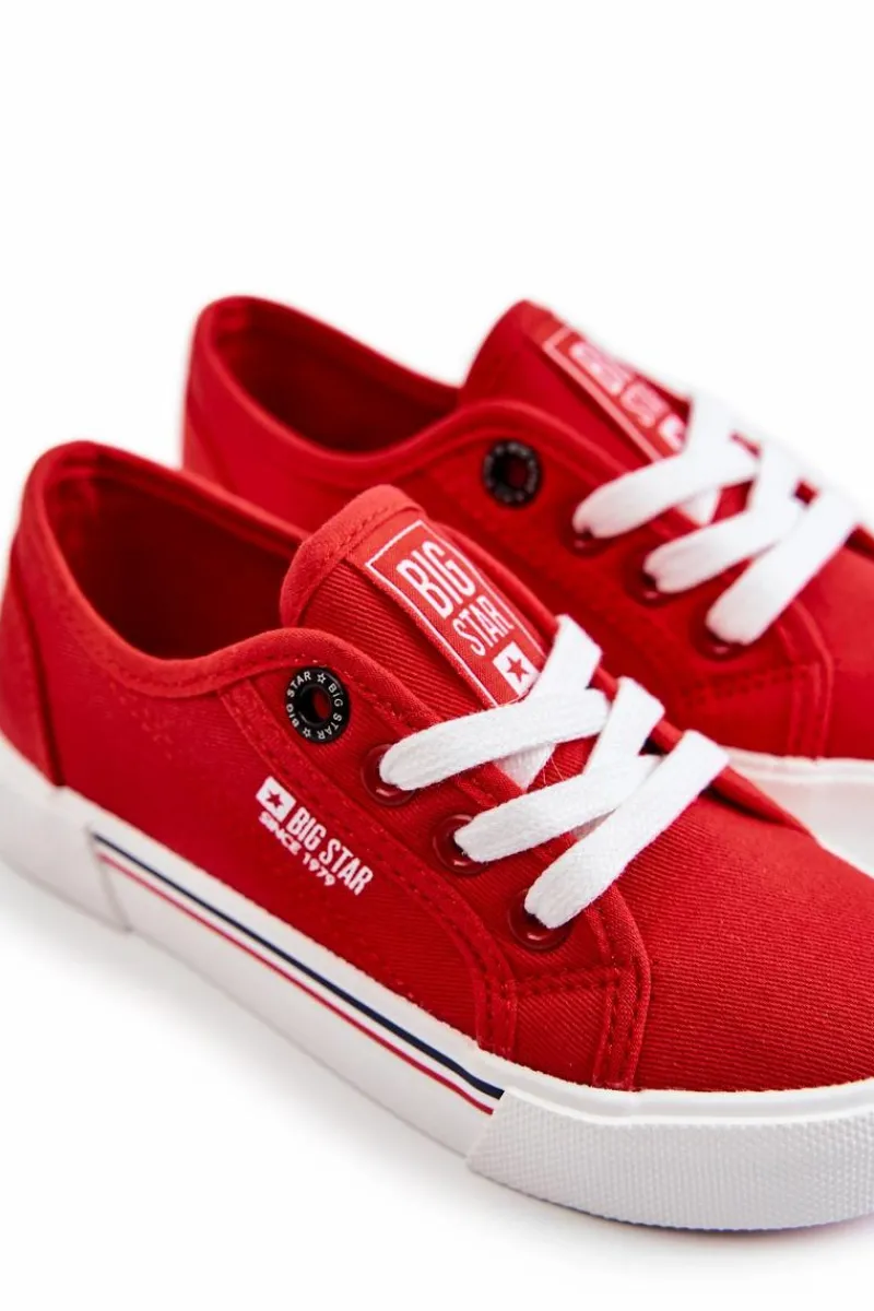 Chłopięce|Dziewczęce>Big Star Shoes Dziecięce Niskie Trampki Big Star JJ374172 Czerwone