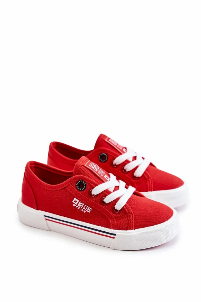 Chłopięce|Dziewczęce>Big Star Shoes Dziecięce Niskie Trampki Big Star JJ374172 Czerwone