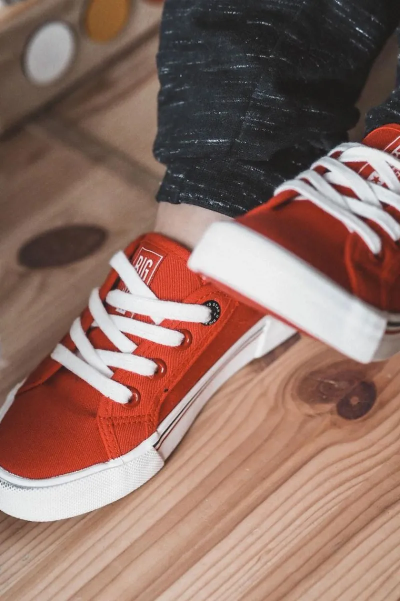 Chłopięce|Dziewczęce>Big Star Shoes Dziecięce Niskie Trampki Big Star JJ374172 Czerwone