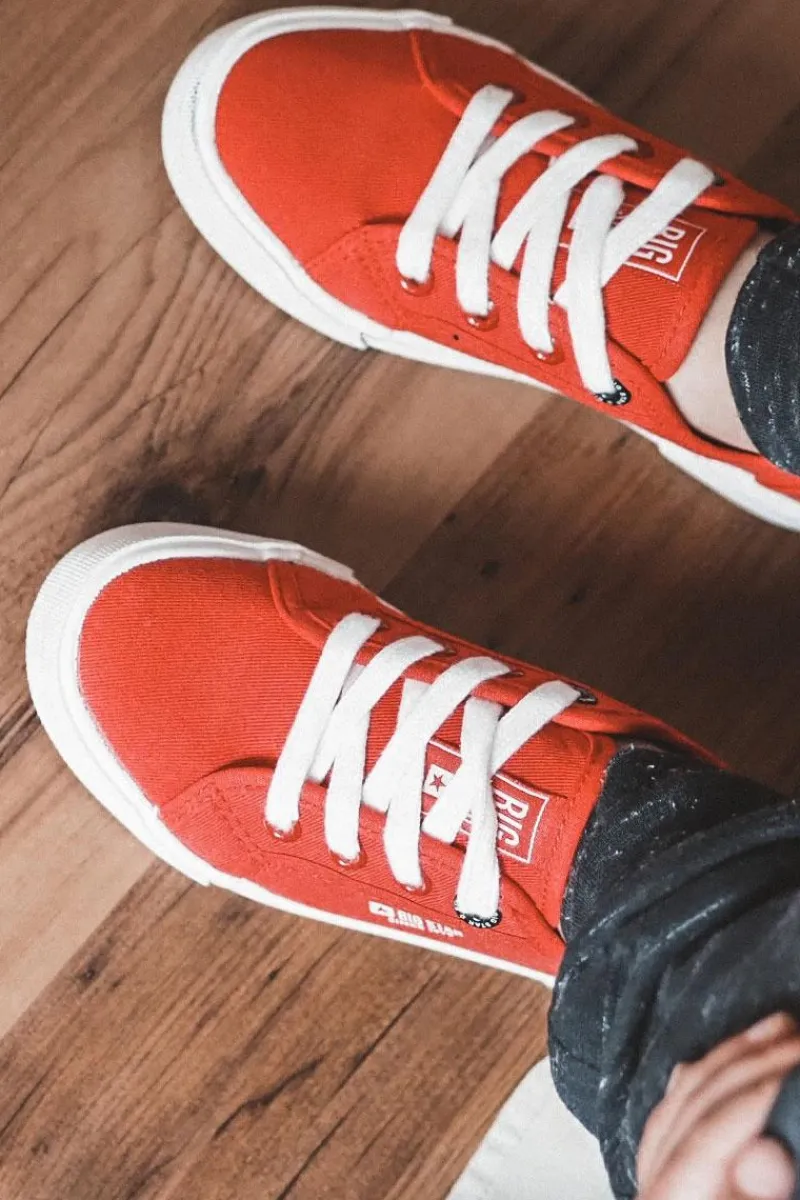 Chłopięce|Dziewczęce>Big Star Shoes Dziecięce Niskie Trampki Big Star JJ374172 Czerwone