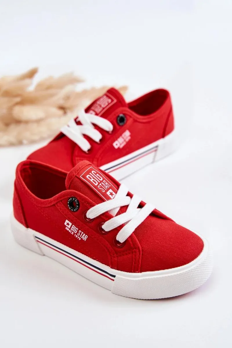 Chłopięce|Dziewczęce>Big Star Shoes Dziecięce Niskie Trampki Big Star JJ374172 Czerwone
