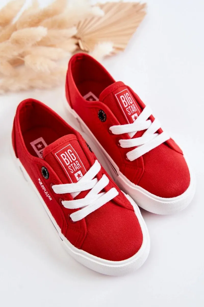 Chłopięce|Dziewczęce>Big Star Shoes Dziecięce Niskie Trampki Big Star JJ374172 Czerwone