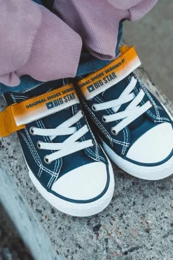 Discount Big Star Shoes Dziecięce Niskie Trampki BIG STAR JJ374072 Granatowe