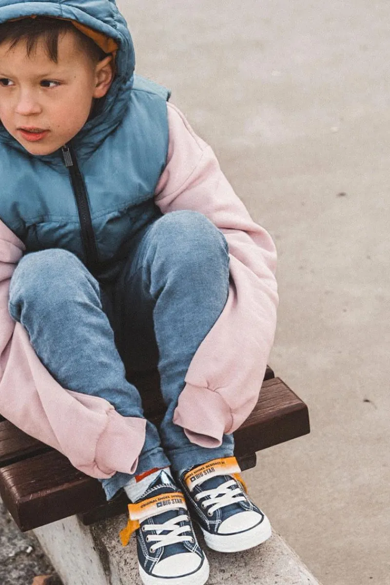 Discount Big Star Shoes Dziecięce Niskie Trampki BIG STAR JJ374072 Granatowe