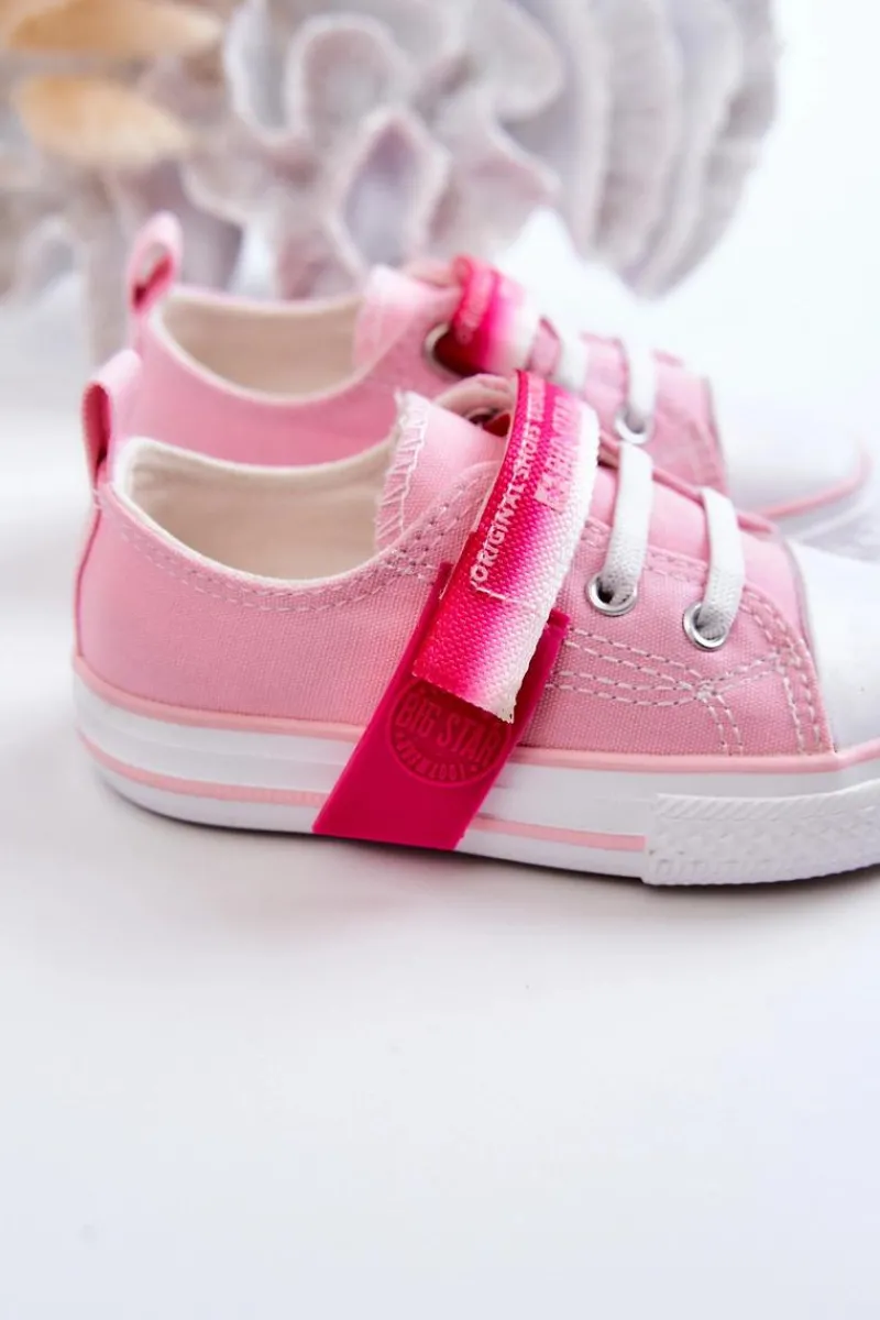 Sale Big Star Shoes Dziecięce Niskie Trampki BIG STAR JJ374078 Różowe Różowy