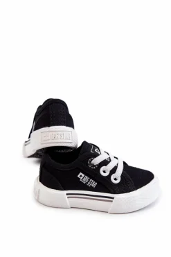 Online Dziecięce Niskie Trampki Big Star JJ374164 Czarne Dzieci Chłopięce|Dziewczęce