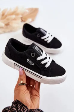 Dziecięce Niskie Trampki Big Star JJ374174 Czarne Dzieci Chłopięce|Dziewczęce