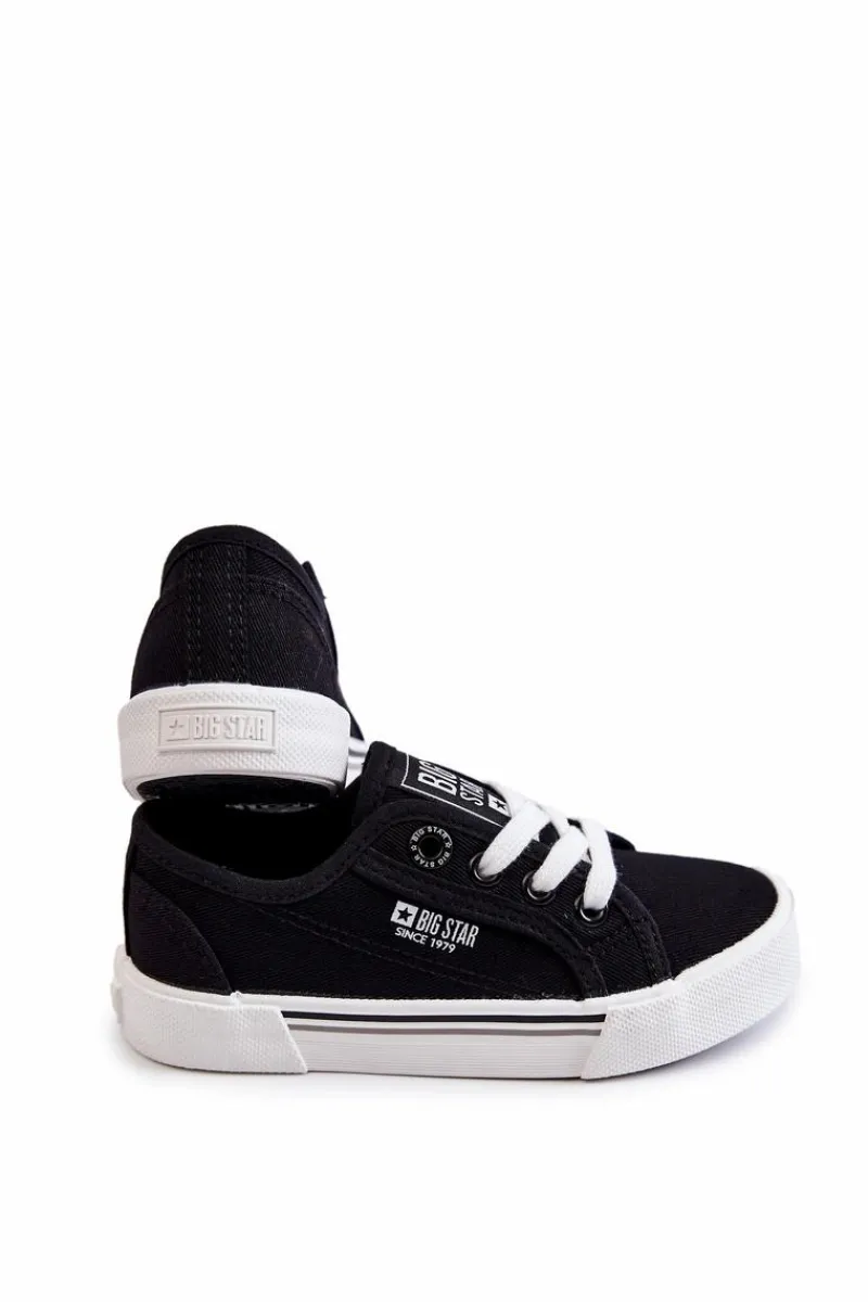 Dziecięce Niskie Trampki Big Star JJ374174 Czarne Dzieci Chłopięce|Dziewczęce