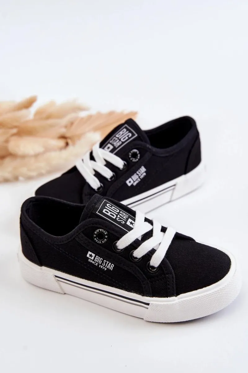 Dziecięce Niskie Trampki Big Star JJ374174 Czarne Dzieci Chłopięce|Dziewczęce