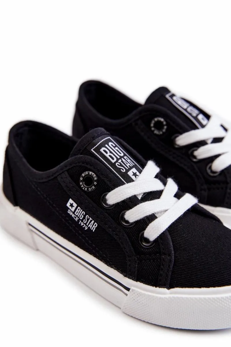 Dziecięce Niskie Trampki Big Star JJ374174 Czarne Dzieci Chłopięce|Dziewczęce