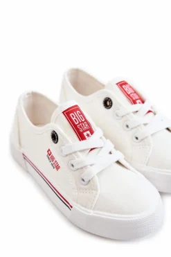 Best Dziecięce Niskie Trampki Big Star JJ374170 Białe Dzieci Chłopięce|Dziewczęce