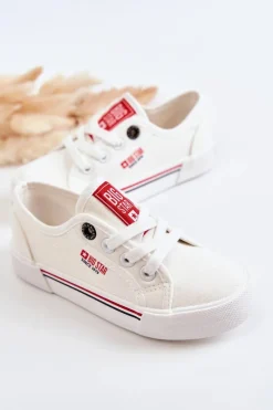 Best Dziecięce Niskie Trampki Big Star JJ374170 Białe Dzieci Chłopięce|Dziewczęce