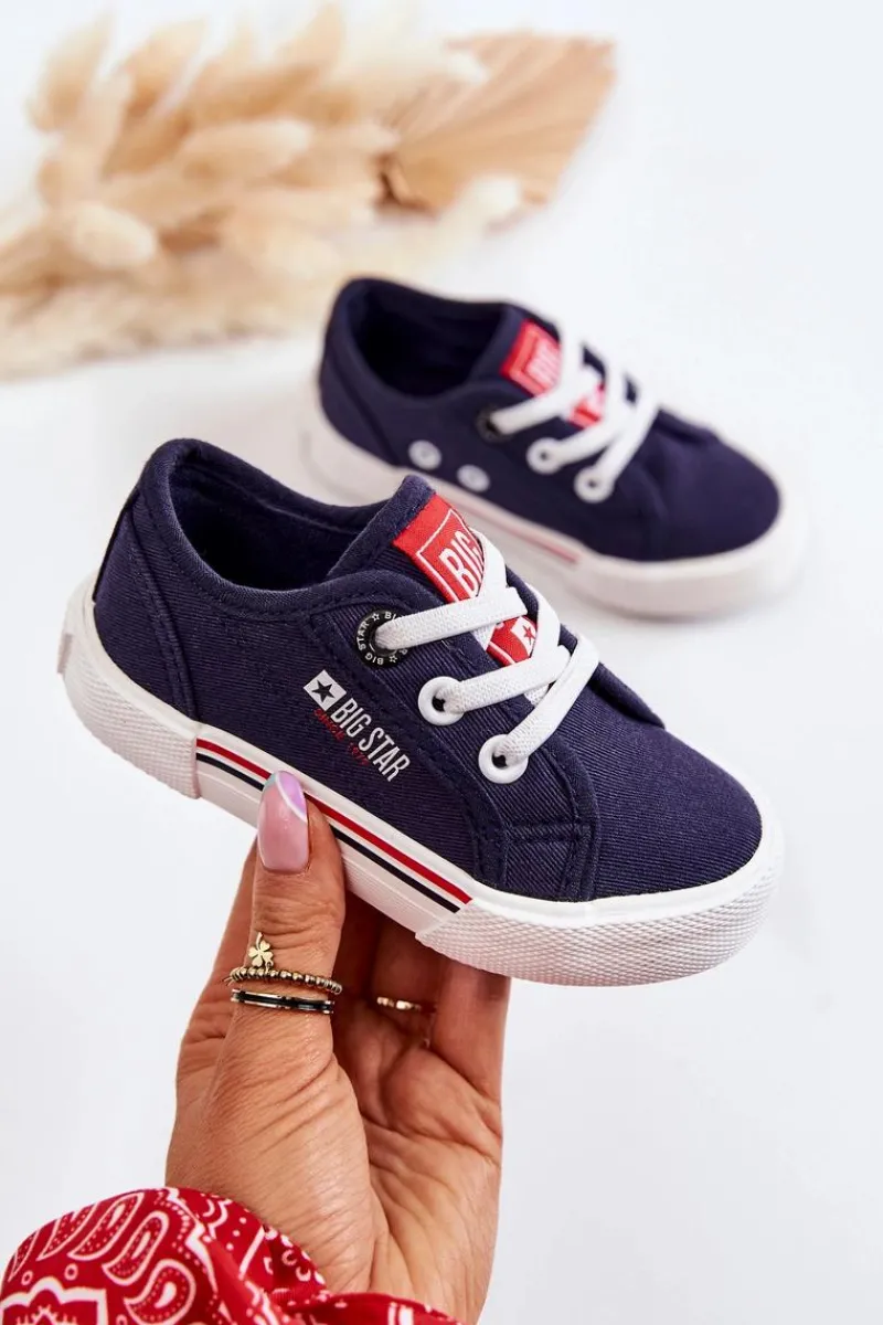 Chłopięce|Dziewczęce>Big Star Shoes Dziecięce Niskie Trampki Big Star JJ374168 Granatowe