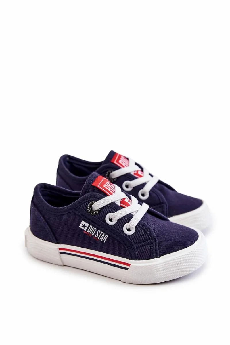 Chłopięce|Dziewczęce>Big Star Shoes Dziecięce Niskie Trampki Big Star JJ374168 Granatowe