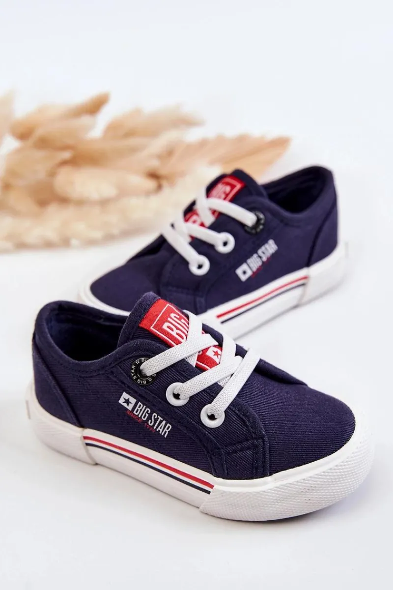 Chłopięce|Dziewczęce>Big Star Shoes Dziecięce Niskie Trampki Big Star JJ374168 Granatowe