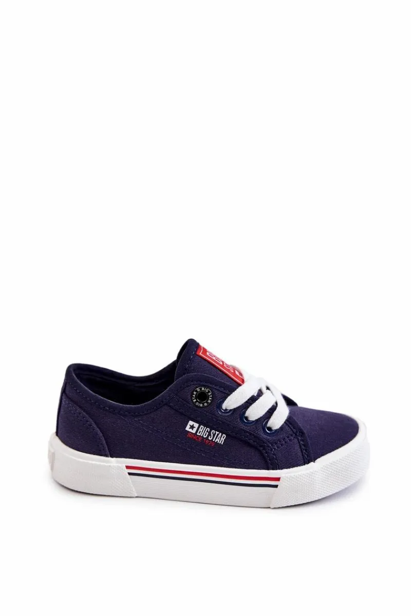 Sale Big Star Shoes Dziecięce Niskie Trampki Big Star JJ374173 Granatowe