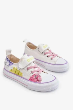 Sale Big Star Shoes Dziecięce Niskie Trampki Na Rzep Big Star LL374061 Białe