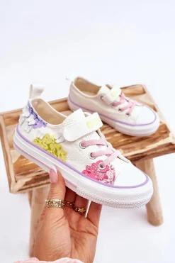 Sale Big Star Shoes Dziecięce Niskie Trampki Na Rzep Big Star LL374061 Białe