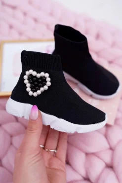 Dziewczęce>Boto Dziecięce Obuwie Sportowe Wsuwane Czarne Sammy