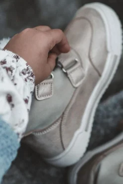 Chłopięce|Dziewczęce></noscript>Big Star Shoes Dziecięce Ocieplane Botki Na Rzepy Big Star KK374189 Beżowo-Złote