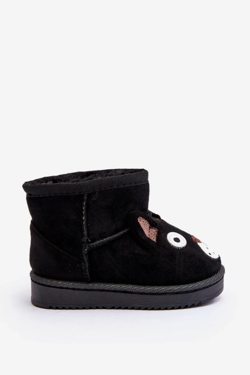 Chłopięce|Dziewczęce>Boto Dziecięce Ocieplane Botki Śniegowce Czarne Vavena