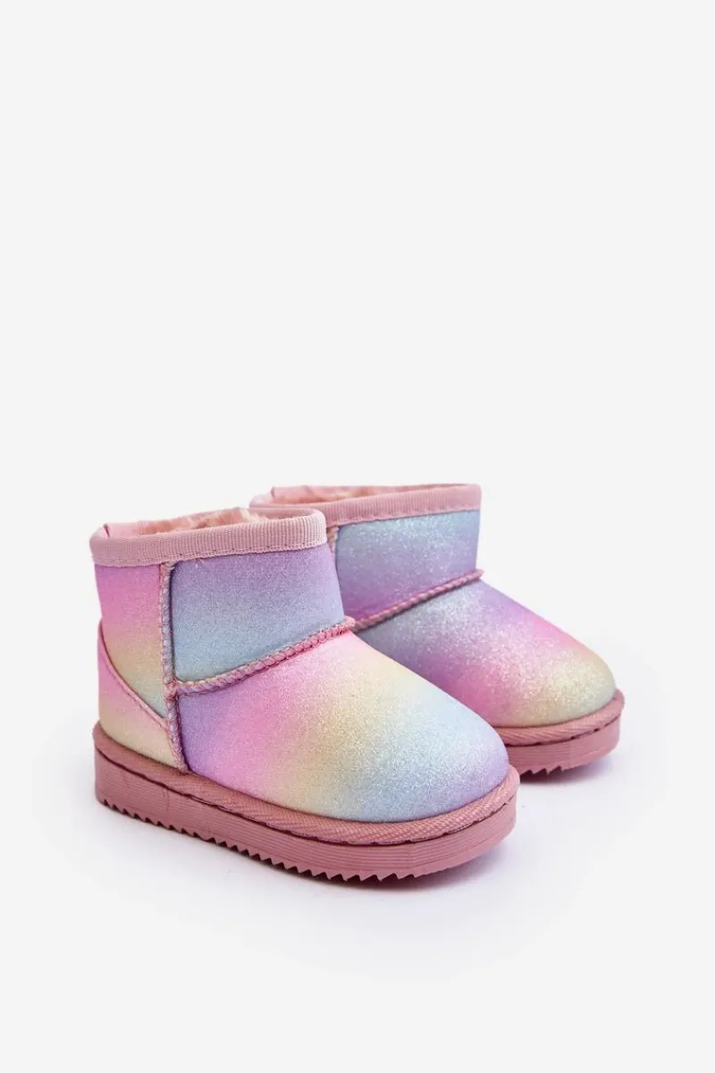 New Boto Dziecięce Ocieplane Botki Śniegowce Multikolor Gooby Wielokolorowy