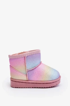 New Boto Dziecięce Ocieplane Botki Śniegowce Multikolor Gooby Wielokolorowy