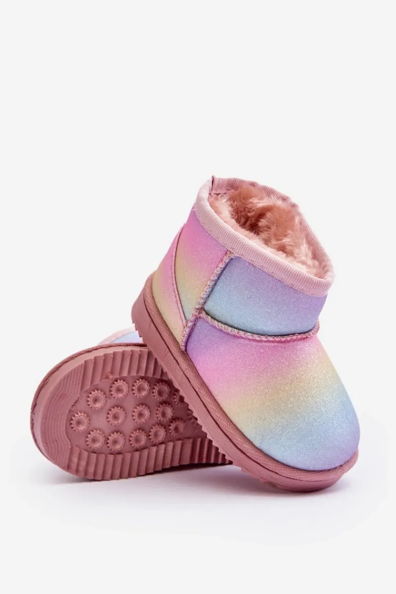 New Boto Dziecięce Ocieplane Botki Śniegowce Multikolor Gooby Wielokolorowy