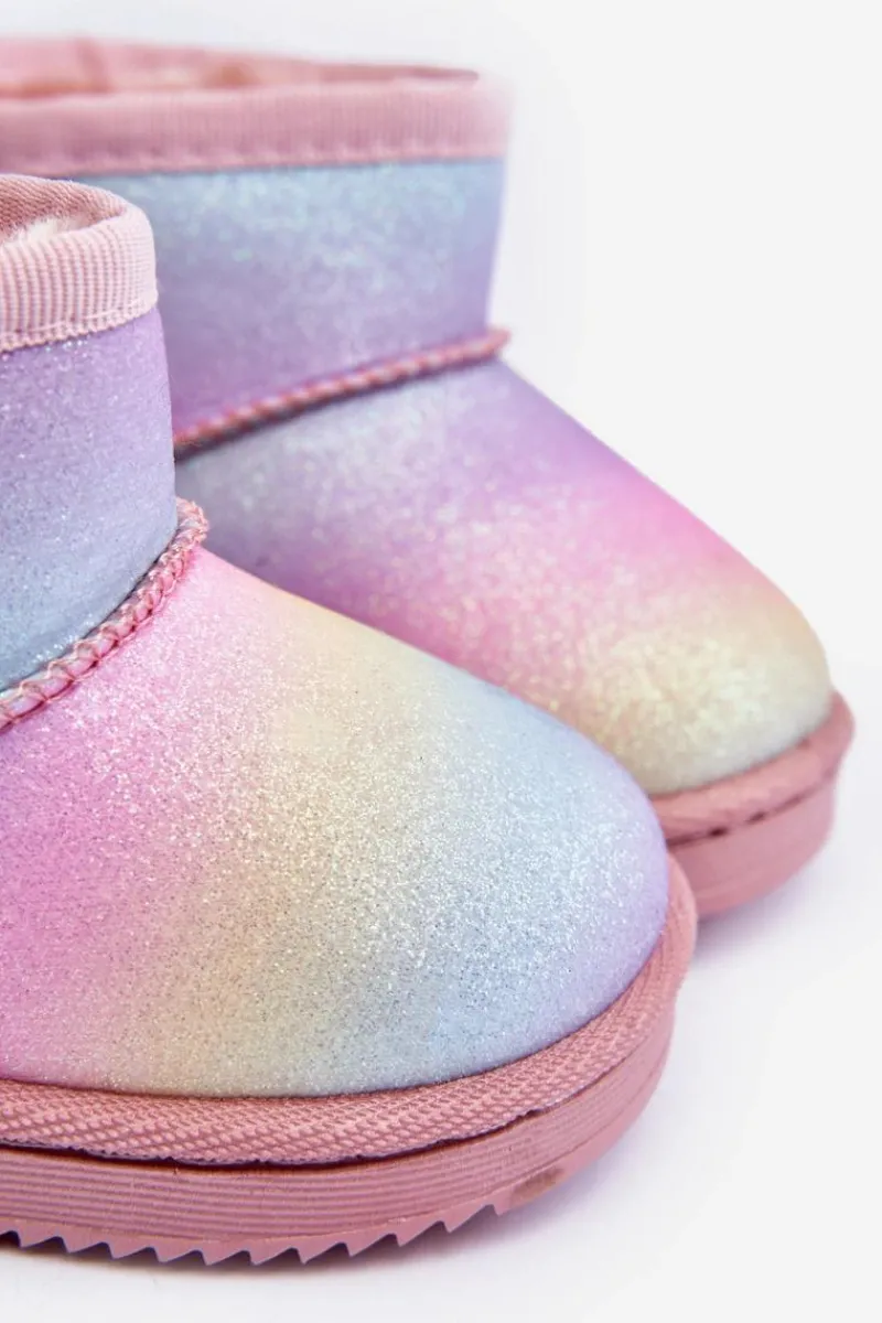 New Boto Dziecięce Ocieplane Botki Śniegowce Multikolor Gooby Wielokolorowy