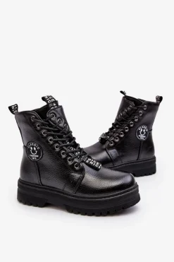 Chłopięce|Dziewczęce>Evento Dziecięce Ocieplane Botki Trapery Czarne Conley