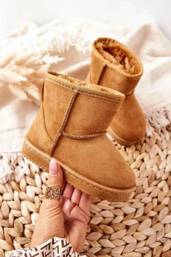 Hot Dziecięce Ocieplane Botki Śniegowce Khaki Gooby Dzieci Dziewczęce|Chłopięce