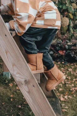 Hot Dziecięce Ocieplane Botki Śniegowce Khaki Gooby Dzieci Dziewczęce|Chłopięce