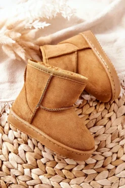 Hot Dziecięce Ocieplane Botki Śniegowce Khaki Gooby Dzieci Dziewczęce|Chłopięce