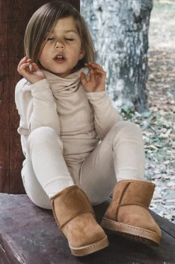 Hot Dziecięce Ocieplane Botki Śniegowce Khaki Gooby Dzieci Dziewczęce|Chłopięce