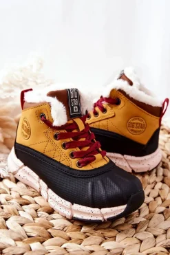 Chłopięce|Dziewczęce>Big Star Shoes Dziecięce Ocieplane Botki Big Star II374072 Camel