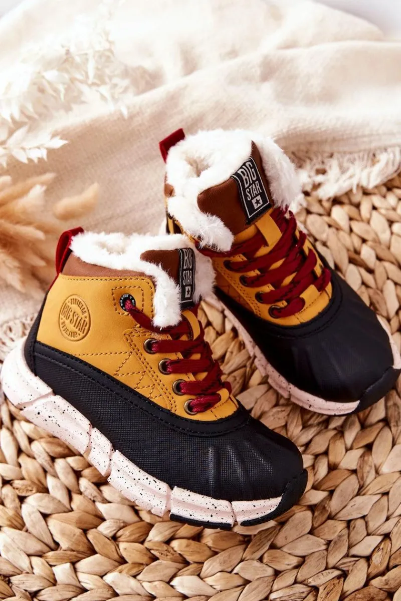 Chłopięce|Dziewczęce>Big Star Shoes Dziecięce Ocieplane Botki Big Star II374072 Camel