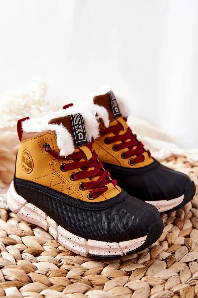 Chłopięce|Dziewczęce>Big Star Shoes Dziecięce Ocieplane Botki Big Star II374072 Camel