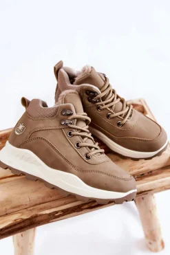 Best Boto Dziecięce Ocieplane Botki Trapery Beżowe Otto