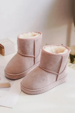 Hot Dziecięce Ocieplane Botki Śniegowce Różowe Gooby Dzieci Dziewczęce|Chłopięce