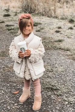 Dziewczęce|Chłopięce>Boto Dziecięce Ocieplane Botki Śniegowce Beżowe Gooby