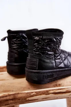 Hot Dziecięce Ocieplane Botki Śniegowce Big Star KK374242 Czarne Dzieci Dziewczęce|Dziewczęce