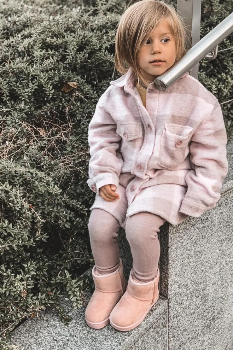 Sale Boto Dziecięce Ocieplane Botki Śniegowce Różowe Gooby Różowy