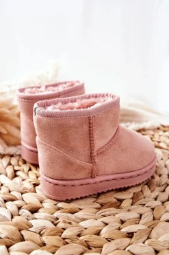 Sale Boto Dziecięce Ocieplane Botki Śniegowce Różowe Gooby Różowy