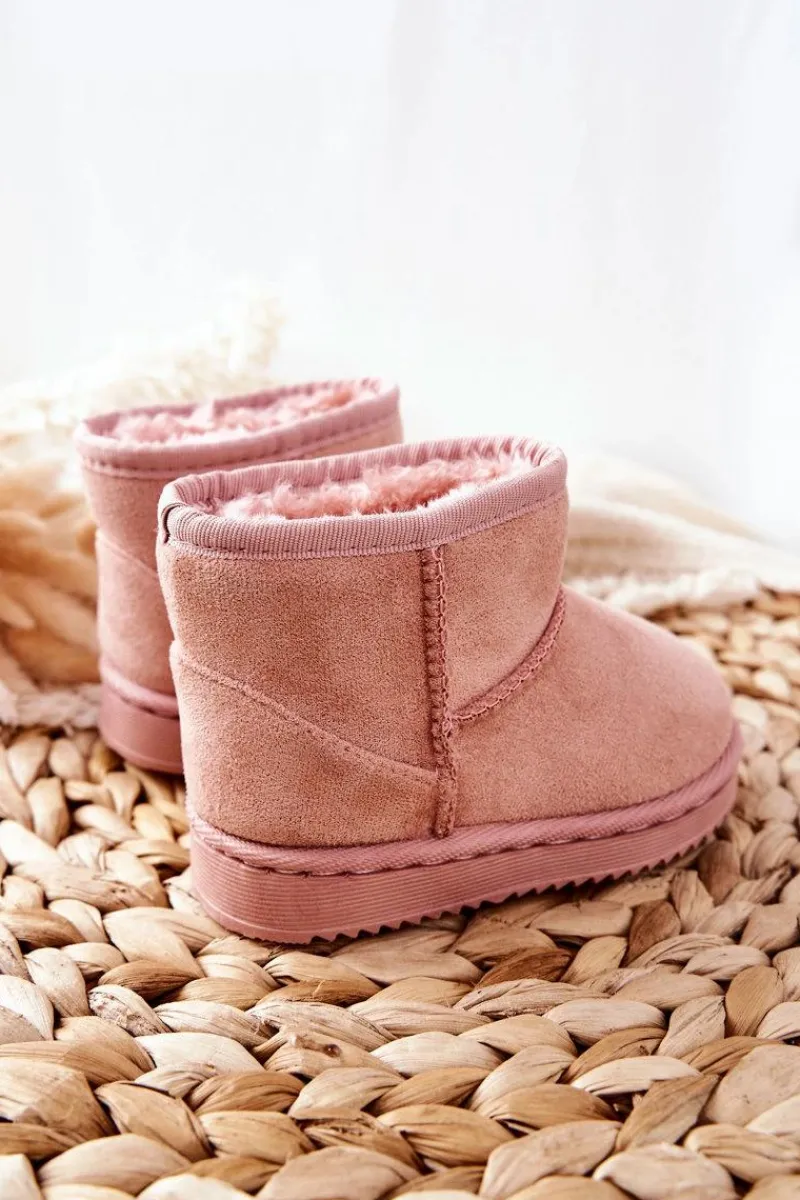Sale Boto Dziecięce Ocieplane Botki Śniegowce Różowe Gooby Różowy
