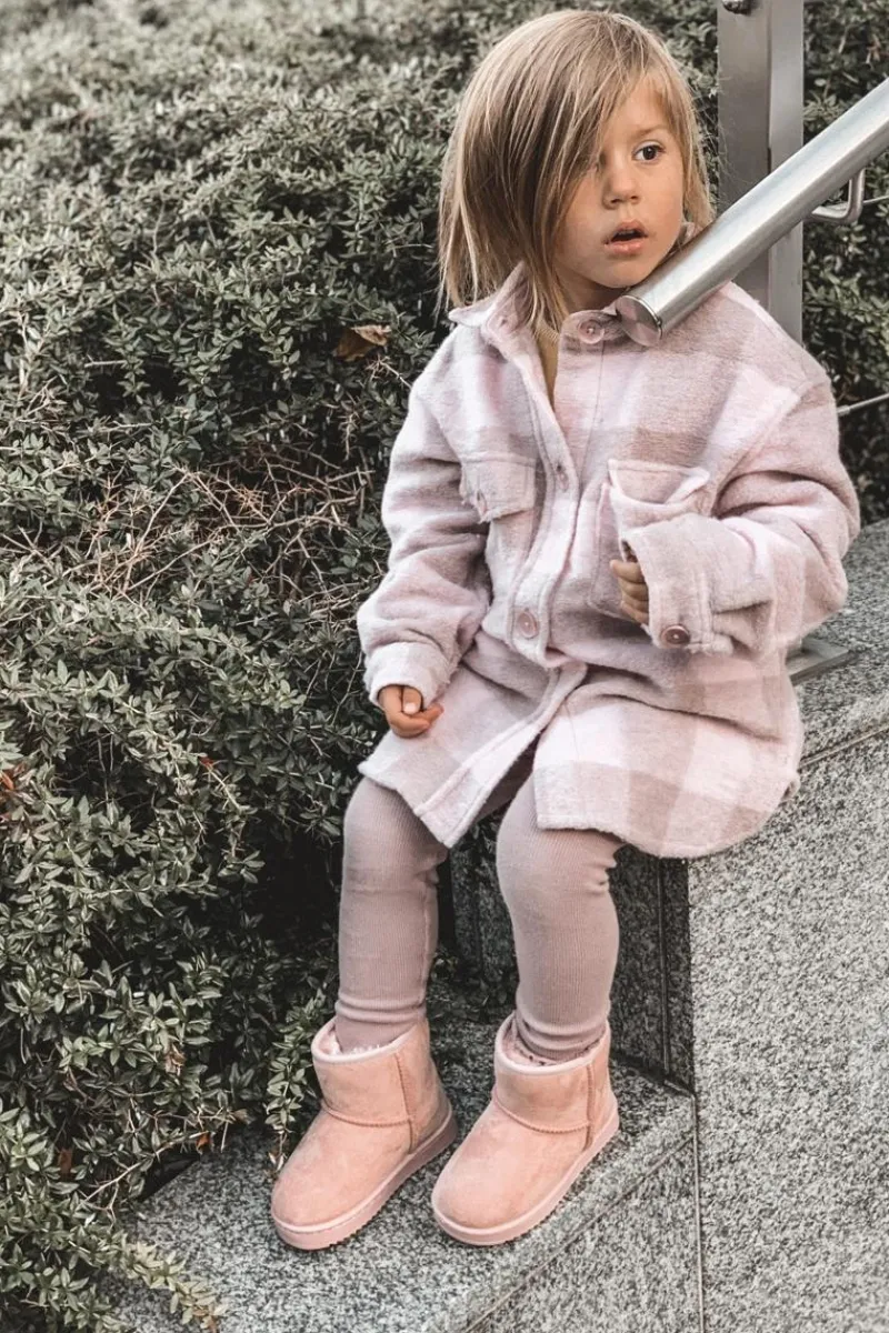 Sale Boto Dziecięce Ocieplane Botki Śniegowce Różowe Gooby Różowy