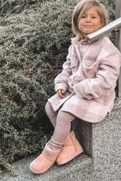 Sale Boto Dziecięce Ocieplane Botki Śniegowce Różowe Gooby Różowy